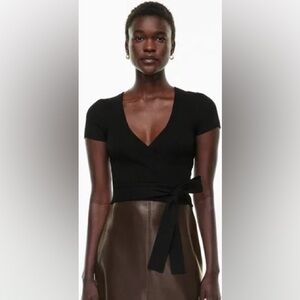 Aritzia Wilfred Wrap Top